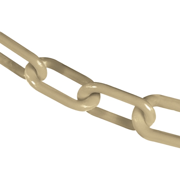 Mr. Chain 3" x 100' Army Tan Plastic Safety Chain - 80055-100