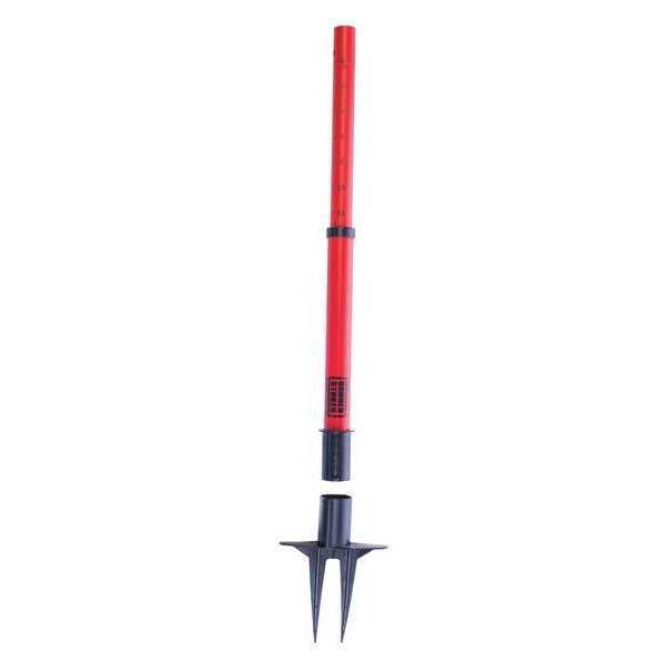 Banner Stakes Receiver Post, Orange, 15 ft. Length, 22 in to 42 in Adjustable Post Height - PL4119