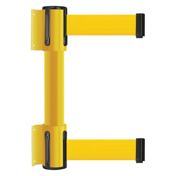 Tensabarrier Belt Barrier, Yellow, 13 ft Length, 16 1/2 in Post Height, No Legend - 896T2-35-MAX-Y5X-C