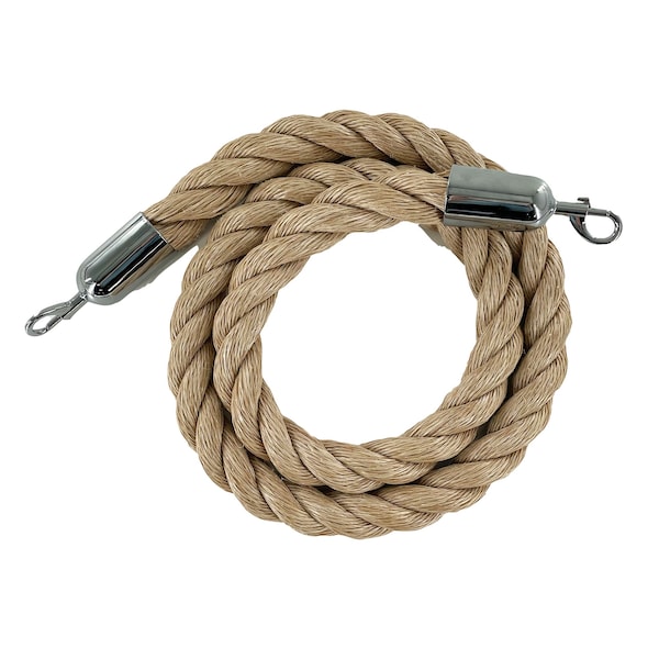 Montour Line Twisted Polyprop.Rope Hemp With Pol.Steel Snap Ends 6ft.Cotton Core - PPR150-60-HP-SE-PS