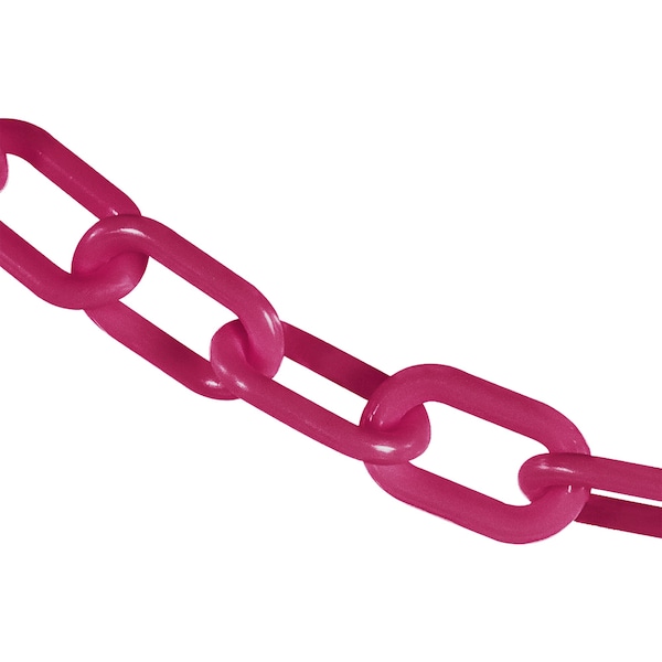 Mr. Chain 2" x 100' Safety Pink Heavy Duty Plastic Safety Chain - 51025-100