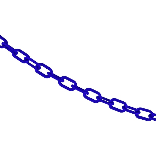 Mr. Chain 3/4" x 25' Traffic Blue Plastic Safety Chain - 00026-25