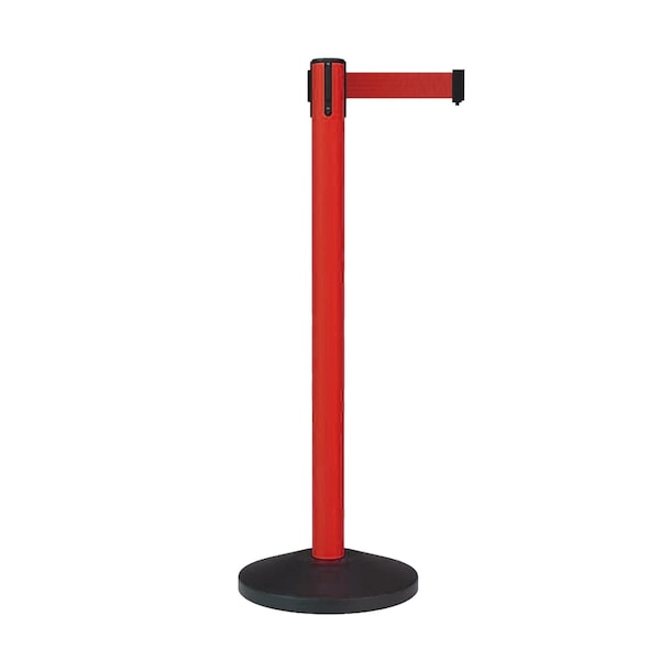 Montour Line Stanchion Belt Barrier Red Post 11ft. Red Belt - ES400-RD-RD-110