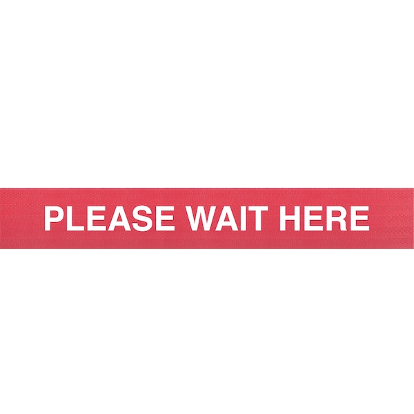 Queue Solutions SafetyPro Triple 250, Red, 11' Red/White PLEASE WAIT HERE Belt - SPROTRIPLE250R-RWPWH110
