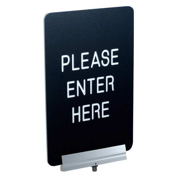 Visiontron Signage, Engrvd, 11x7in., PLEASE ENTER HERE - SBC-711P2-02-BK