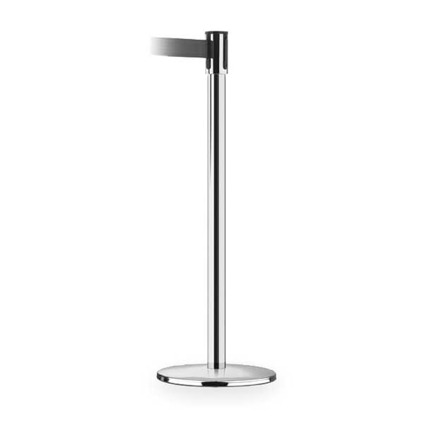 Tensabarrier Barrier Post with Belt, 7 1/2 ft Length, 38 in Post Height, No Legend - 890U-1P-1P-1P-STD-NO-R5X-C