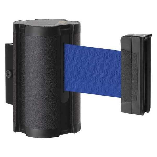 Lavi Industries Retractable Belt Barrier, Black, 10 ft Length, Wrinkle - 50-3010WB/BL