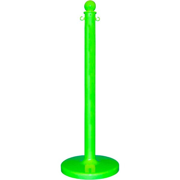 Global Industrial Plastic Stanchion Post, 40H, Safety Green - 708552SG