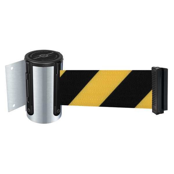 Tensabarrier Belt Barrier, Chrome, Belt Yellow/Black - 896-STD-1S-MAX-NO-D4X-C