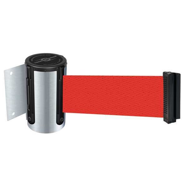Tensabarrier Belt Barrier, Chrome, Belt Red - 896-STD-1S-STD-NO-R5X-C