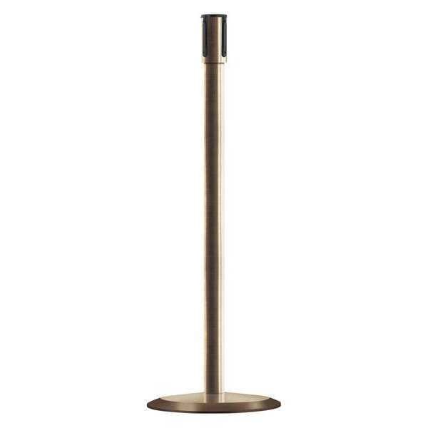 Tensabarrier Receiver Post, 38 In H, Satin Brass - 890U-2S-2S-2P-RCV