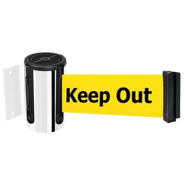 Tensabarrier Belt Barrier, Chrome, Belt Yellow - 896-STD-1P-STD-NO-YDX-C