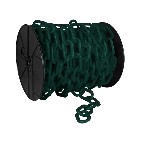 Mr. Chain 3" x 60' Evergreen Plastic Safety Chain - Reel - 80154