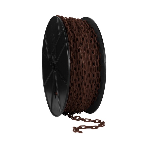 Mr. Chain 3/4" x 200' Brown Plastic Safety Chain - Reel - 00110