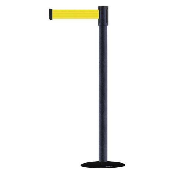 Tensabarrier Barrier Post with Belt, Satin Stainless Steel, 13 ft Length, 38 in Post Height, No Legend, Basics - 890B-33-89-89-MAX-NO-Y5X-C