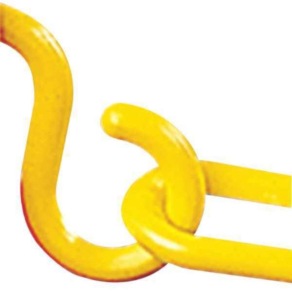 Zoro Select S-Hook for Plastic Chain Barrier, Yellow, 2 13/16 in Length, Zinc-Plated - PRC242YL