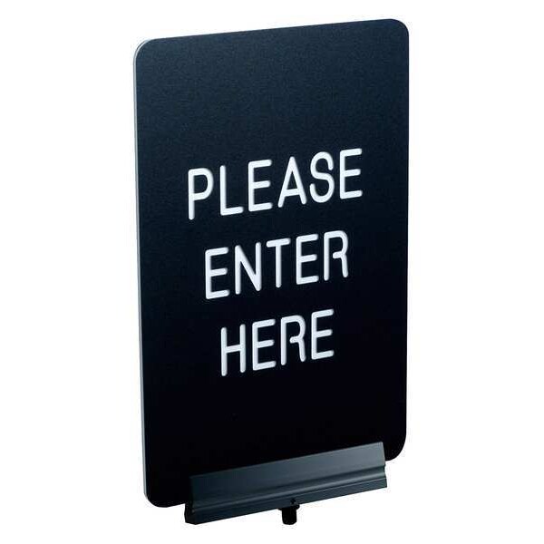 Visiontron Signage, Engrvd, 11x7in., PLEASE ENTER HERE - SBB-711P2-02-BK