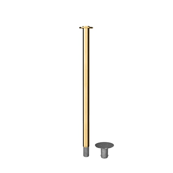 Montour Line Stanchion Post and Rope Removable Base Pol.Brass Post Flat Top - SP400R-FL-PB