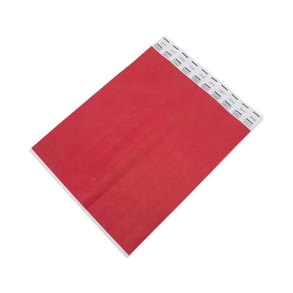 Advantus Crowd Management Wristbands, Sequential, 9 3/4 x 3/4, Red, PK500 - 75510