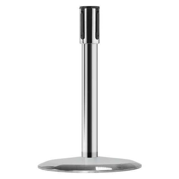 Tensabarrier Receiver Post, 18 In H, Satin Chrome - 8G1U-1S-1S-1S-RCV