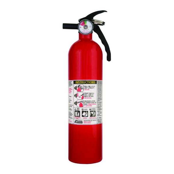 Kidde Fire Extinguisher, Class ABC, UL Rating 1A:10B:C, Agent: Monoammonium Phosphate, 2.5 lb Capacity - 46614220MTL