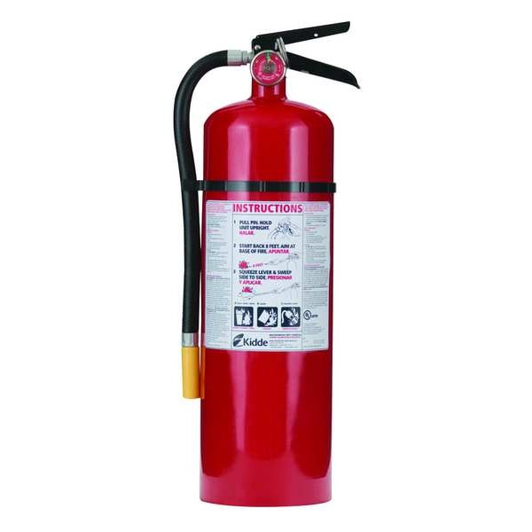 Kidde Fire Extinguisher, Class ABC, UL Rating 4A:60B:C, Rechargeable, 10 lb capacity, 20 ft Range - PRO-10MP-1