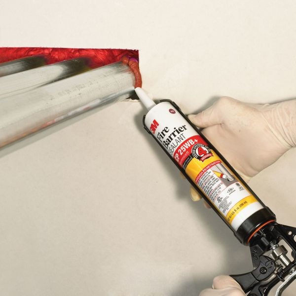 3M Fire Barrier Sealant, CP 25WB+, Up to 4 hour Fire Rating, Intumescent Material, 10.1 oz, Brown - CP-25WB+10.1OZ