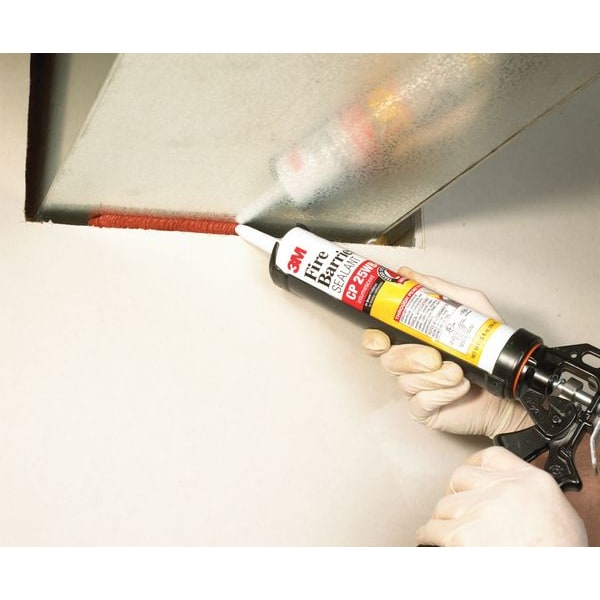 3M Fire Barrier Sealant, CP 25WB+, Up to 4 hour Fire Rating, Intumescent Material, 10.1 oz, Brown - CP-25WB+10.1OZ