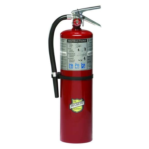 Buckeye Fire Equipment Fire Extinguisher, 10 lb Capacity, Class ABC , UL Rating4A:80B:C , Monoammonium Phosphate - 11340