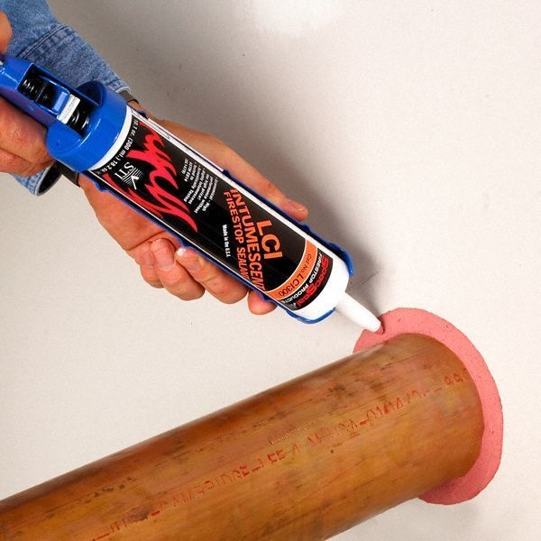 Sti Fire Barrier Sealant, Caulk, Up to 4 hour Fire Rating, Intumescent, Watertight, 10.1 oz, Red - LCI300