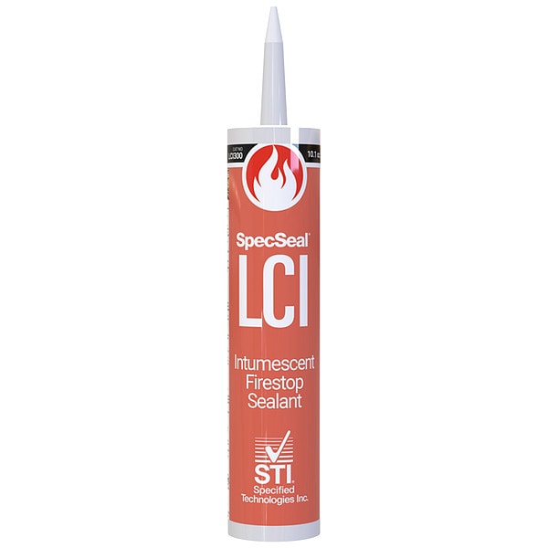 Sti Fire Barrier Sealant, Caulk, Up to 4 hour Fire Rating, Intumescent, Watertight, 10.1 oz, Red - LCI300