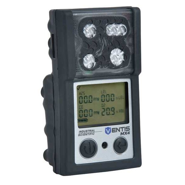 Industrial Scientific Ventis MX4 Multi-Gas Detector, IP66/IP67, Audible, Vibrating, Visual, LCD with Backlight - VTS-K1232100101