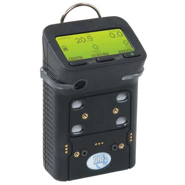 Gfg Multi-Gas Detector, IP67, Audible, Vibrating, Visual, LCD, 170 hr Battery Life - G450-11410