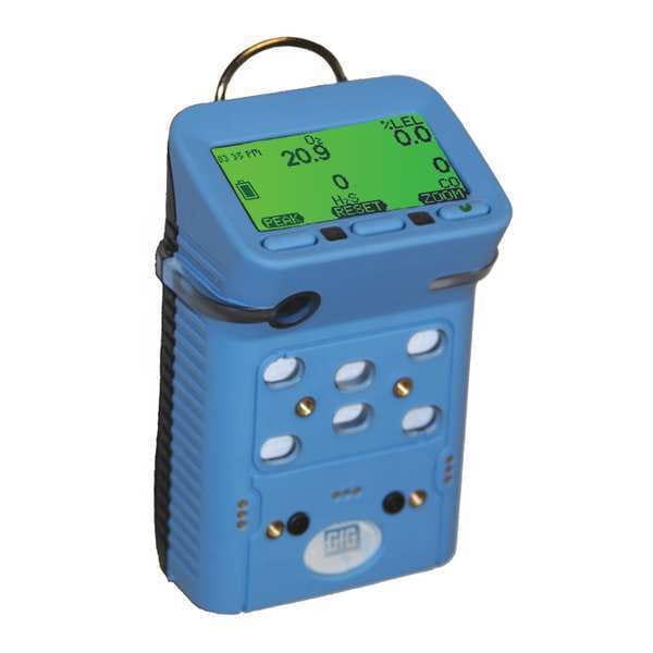 Gfg Multi-Gas Detector, IP67, Audible, Vibrating, Visual, LCD, 170 hr Battery Life - G460-1D03200020