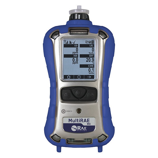 Honeywell MultiRAE MX Multi-Gas Detector, IP65, Audible, Vibrating, Visual, LCD, 12 hr Battery Life - MBB3-A1C123E-P20