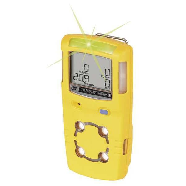 Honeywell Bw BW MicroClip Multi-Gas Detector, IP68, Audible, Vibrating, Visual, LCD, 18 hr Battery Life - MCXL-X0H0-Y-NA