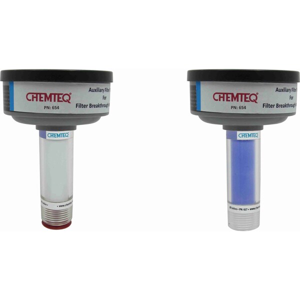 Chemteq Filter Change Indicator with With Auxiliary Filter Trap for Ammonia Vapor - 654