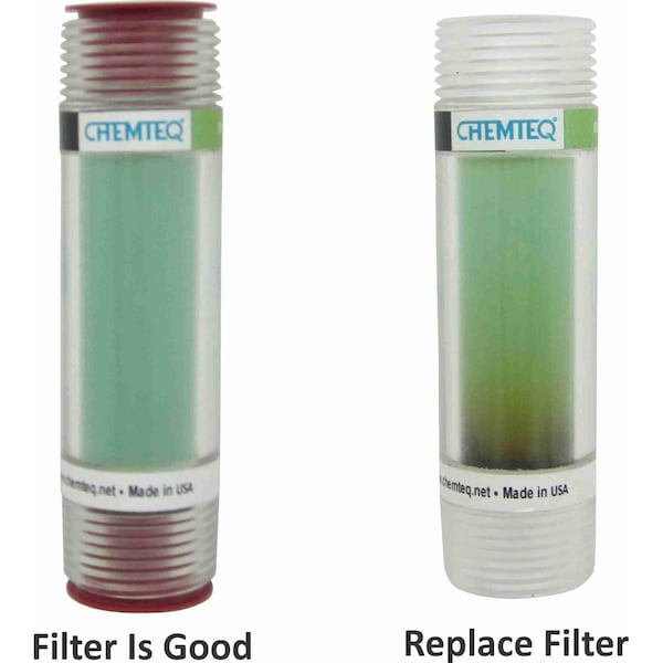 Chemteq Filter Change Indicator inline for Hydrazine Vapor - 608