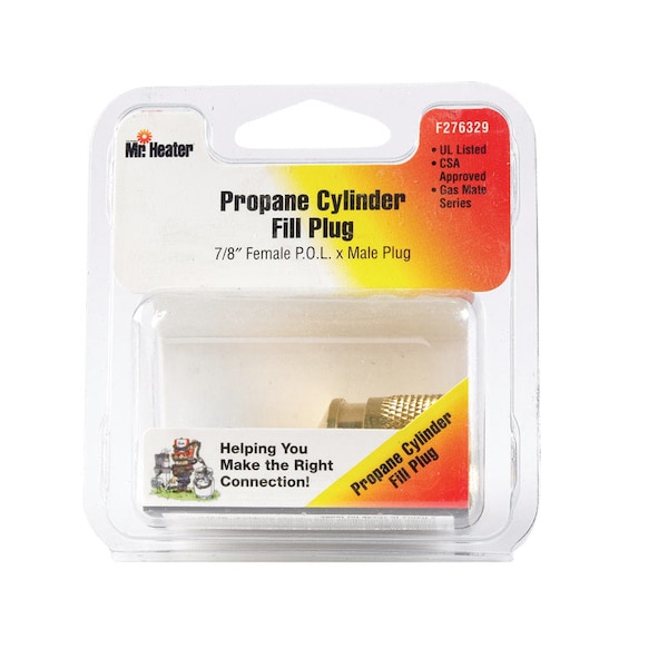 Mr. Heater Mr. Heater 7/8 in. D Brass Female P.O.L. x Male Plug Propane Cylinder Fill Plug - F276329