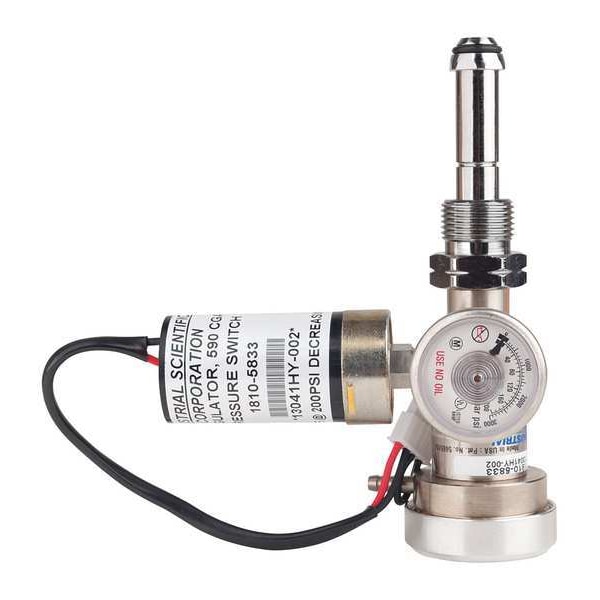 Industrial Scientific Gas Regltr w/Pressure Switch, 552L, CGA590 - 18105833