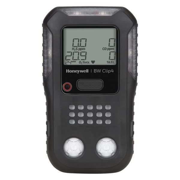 Honeywell Bw Multi-Gas Detector, Audible, Vibrating, Visual, LCD, 2 yr Battery Life - BWC4-B-A