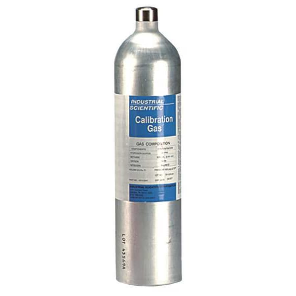 Industrial Scientific Calibration Gas, Nitrogen Dioxide, 116 L, 5/8 in-18 UNF, INT, THD Connection, +/-5% Accuracy - 18109084