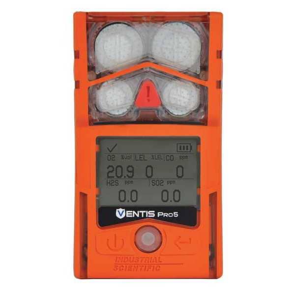 Industrial Scientific Ventis Pro5 Multi-Gas Detector, IP68, Audible, Vibrating, Visual, LCD with Backlight - VP5-K12Y2110101