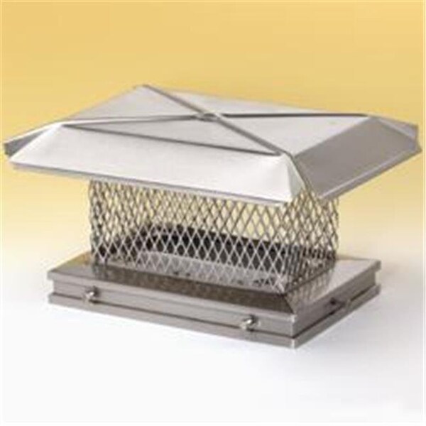 Integra Miltex Gelco 13317 13 Inch  x 21 Inch  Gelco Stainless Steel Chimney Cap  5/8 Inch   18-ga Mesh  24-ga Lid - 13317