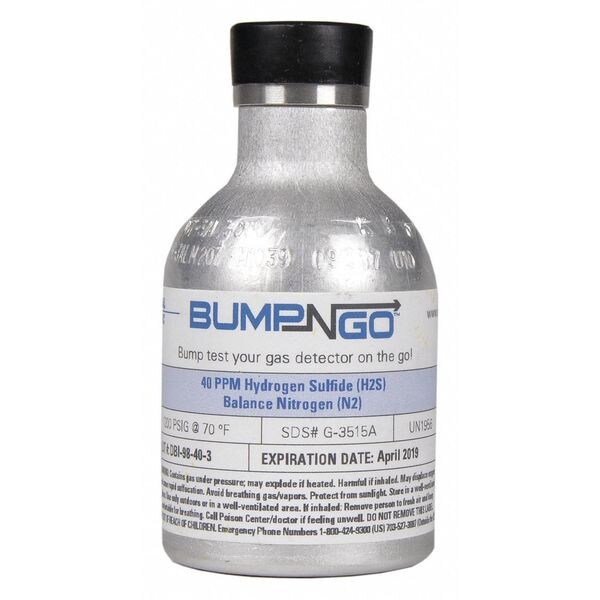 Industrial Scientific Calibration Gas, Carbon Monoxide, 5.8 L, CGA C-10 Connection, +/-10% Accuracy - 18109566