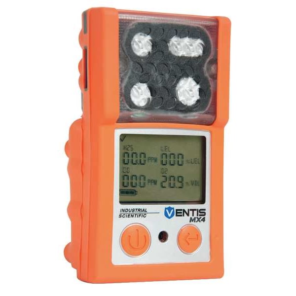 Industrial Scientific Ventis MX4 Multi-Gas Detector, IP66/IP67, Audible, Vibrating, Visual, LCD with Backlight - VTS-K5232101101