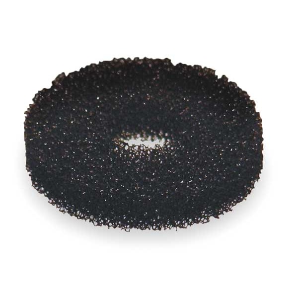 Guardian Equipment Foam Filter For Guardian Eyewash, 1-1/8 in Dia, 1/2 in H, Polyurethane, Black, 6 PK - 470-004R