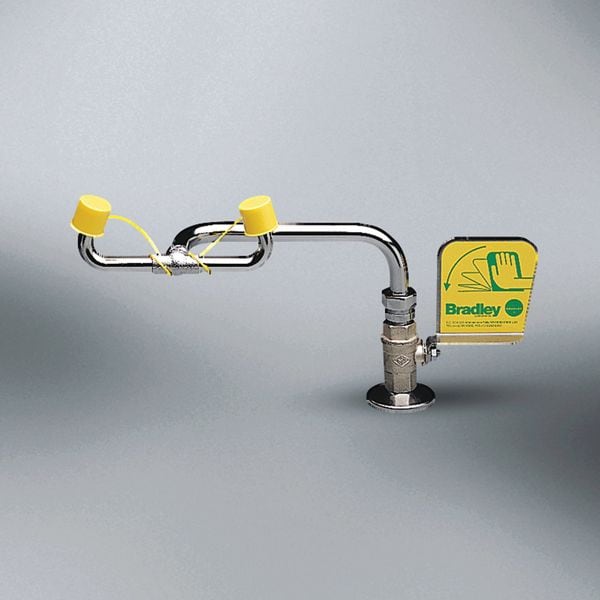 Bradley Eyewash Station, Gravity-Fed, 7 gal Tank Capacity, Counter, Wall Mount, Portable, 12 in H., 22 in W - S19-921