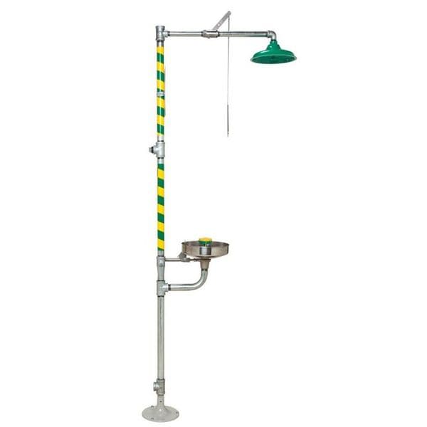 Haws Eyewash and Shower Station, Stainless Steel Bowl, Includes AXION MSR Hydrodynamic Showerhead - 8300-8309