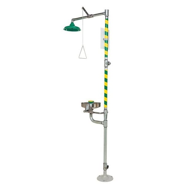 Haws Eyewash and Shower Station, Stainless Steel Bowl, Includes AXION MSR Hydrodynamic Showerhead - 8300-8309